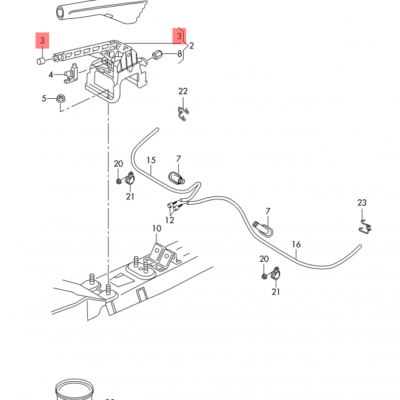 HAND BRAKE LEVER COVER VW CADDY  | 1T0711333