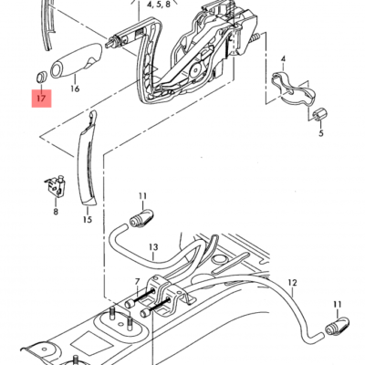HAND BRAKE LEVER COVER AUDI A3 CHROME | 8P0711333A