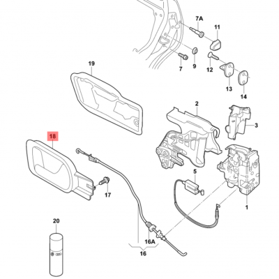 INNER DOOR HANDLE SEAT IBIZA 2009-2011 CHROME R | 6J1837114
