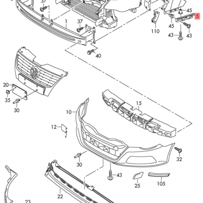BRACKET VW CC 2009-2012 L | 3C8807183A