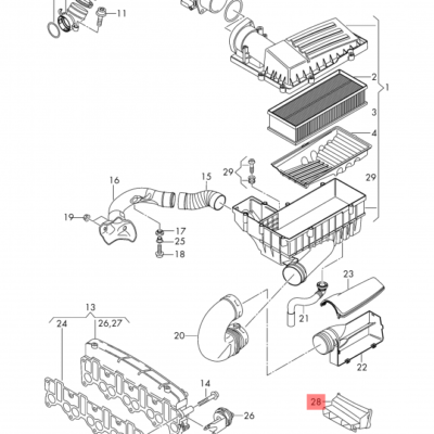 AIR INTAKE DUCT SET DIESEL 2011