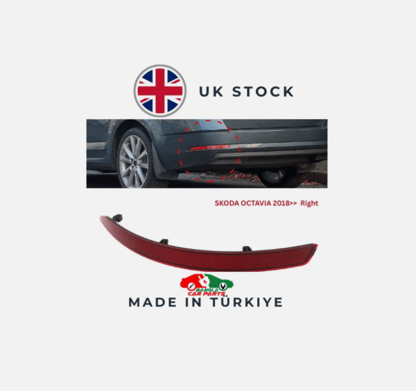 Rear Bumper Reflector Righ Side Skoda Octavia III Combi MK3 2017-2019 5E5945106A - Image 3