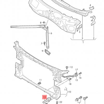 BRACKET FOR RADIATOR AUDI A4 2016>> | 8W0805201