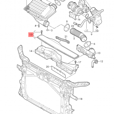 AIR INTAKE DUCT TOP COVER | 5Q0129954