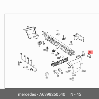 REFLECTOR MERCEDES VITO W639 2004-2013 R | A6398260540