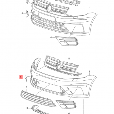 TOW HOOK EYE COVER CAP VW CADDY 2015>> | 2K5807241B