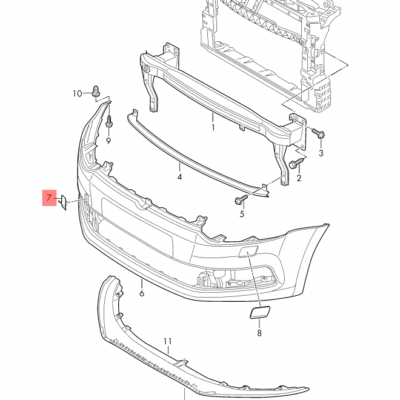 TOW HOOK EYE COVER CAP VW POLO 2015>> | 6C0807241