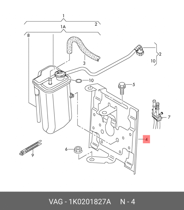 BRACKET ALL MODELS | 1K0201827A - Image 2