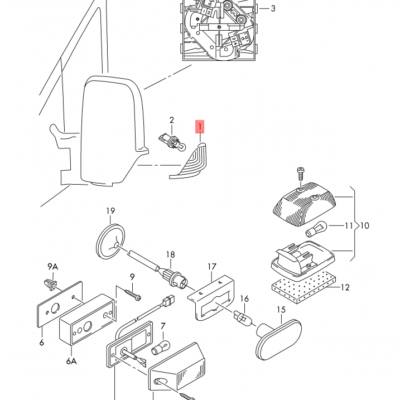 MIRROR SIGNAL VW CRAFTER/MERCEDES SPRINTER 2006>> R | 2E0953050A