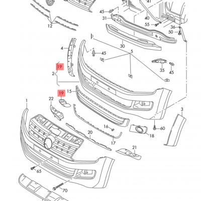 TOW HOOK EYE COVER CAP VW AMAROK 2013-2016 | 2HH807155A GRU