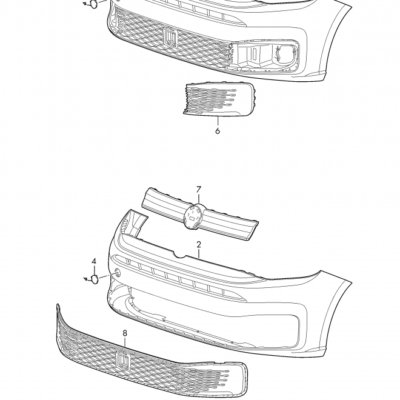 TOW HOOK EYE COVER CAP VW CADDY 2020>> | 2K7807241