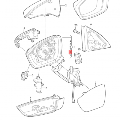 MIRROR FRAME OCTAVIA 2021>> R | 5E3857532