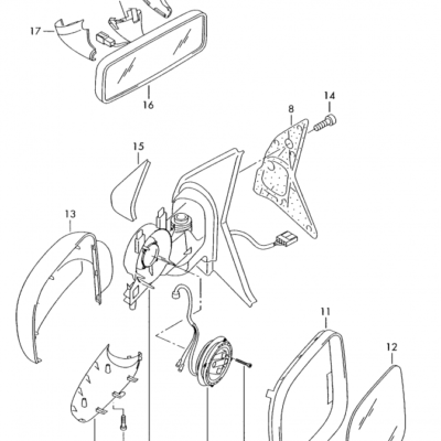 MIRROR COVER VW TRANSPORTER T5/ CADDY R | 7E1857604
