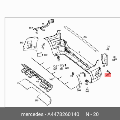 REFLECTOR MERCEDES VITO 447 L | A4478260040