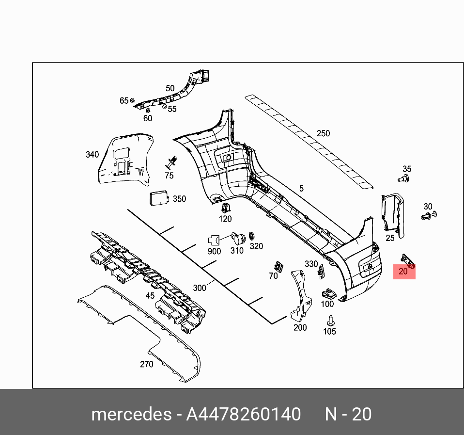 REFLECTOR MERCEDES VITO 447 L | A4478260040 - Image 2