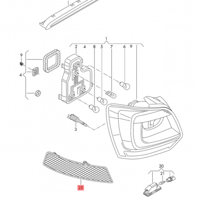 REFLECTOR VW POLO 2015>> R | 6R0945106C