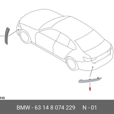 REFLECTOR BMW G20 M-TECH 2019>> L | 63148074229