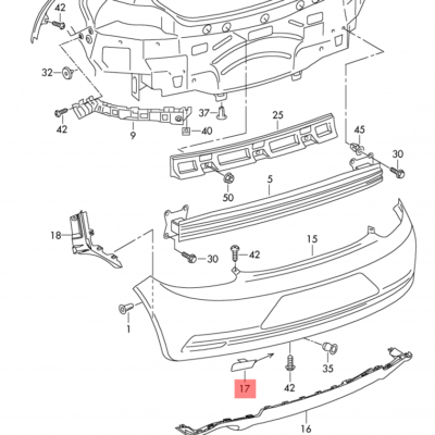 TOW HOOK EYE COVER CAP VW SCIROCCO 2009-2014 | 1K8807441B