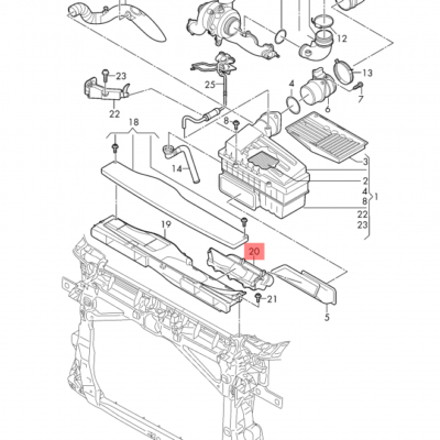AIR INTAKE DUCT DIESEL | 5Q0129621D