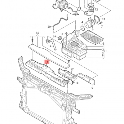 AIR INTAKE DUCT BOTTOM COVER | 5Q0129254B