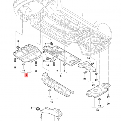 BOTTOM ENGINE COVER (INJECTION) | 1K0825237J