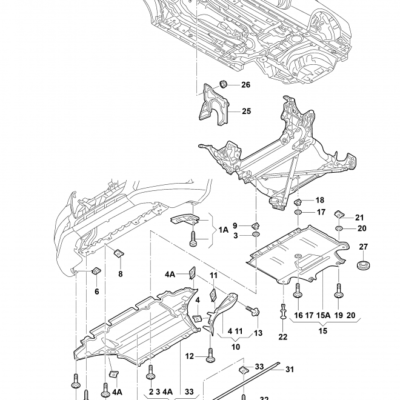 BOTTOM ENGINE COVER (INJECTION) AUDI A4-A5 2008-2015 | 8K0863821AB