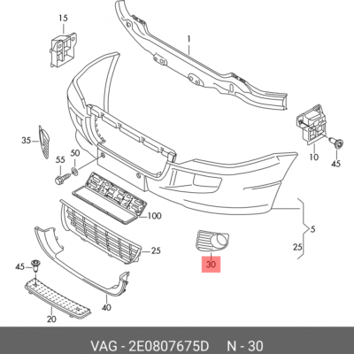 FOG COVERS VW CRAFTER  | 2E0807675D