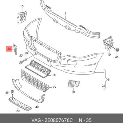 FOG COVERS VW CRAFTER | 2E0807676C