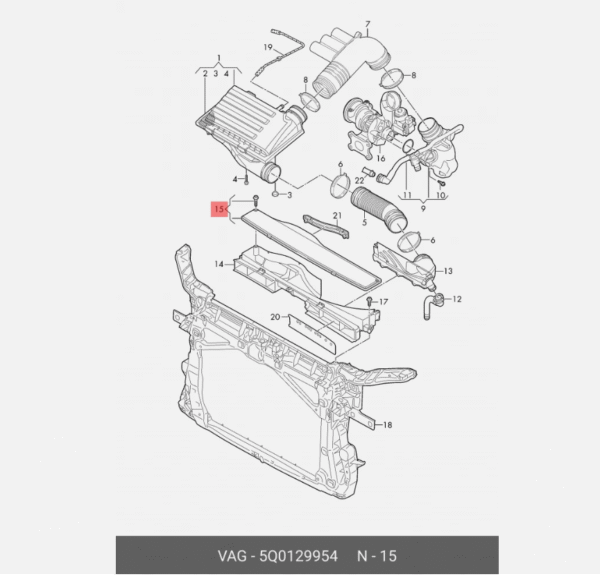 FRONT PANEL VENTILATION GASOLINE SET (3 PIECES) VW-AUDI-SEAT-SKODA | 5Q0129621B/254B/954 - Image 7