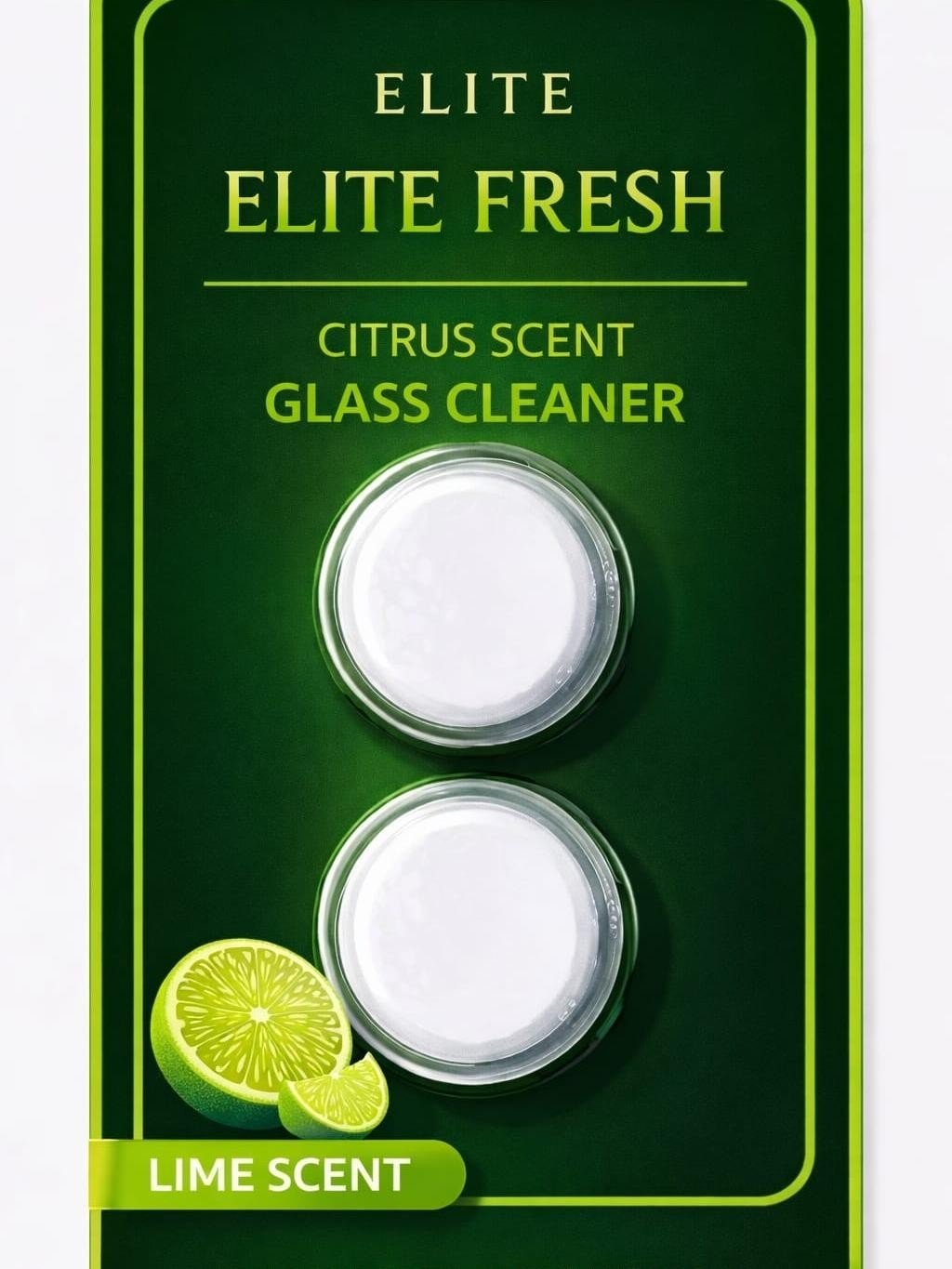 Elite Fresh 10 Packs Windshield Glass Washer Tablets Citrus Lime Scent for Cars - Image 2