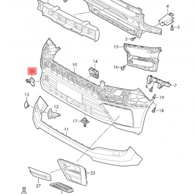 Front Bumper Towing Cover Tow Eye Cap For VW Crafter Man TGE 17-Onward 7C0807241